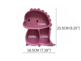 Plato infantil 3 divisiones modelo dinosaurio
